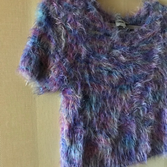 ASOS Fuzzy Purple Space Dye Knit Top - Picture 3 of 5
